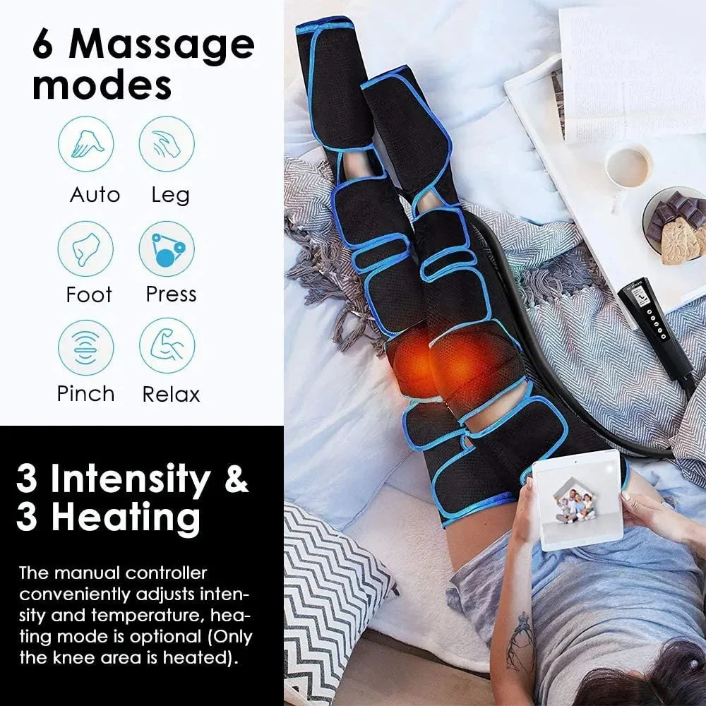 Foot Air Pressure Leg Massager Promotes Legs Blood Circulation Muscle Relaxation Lymphatic Drainage Body Massage Foot Massager