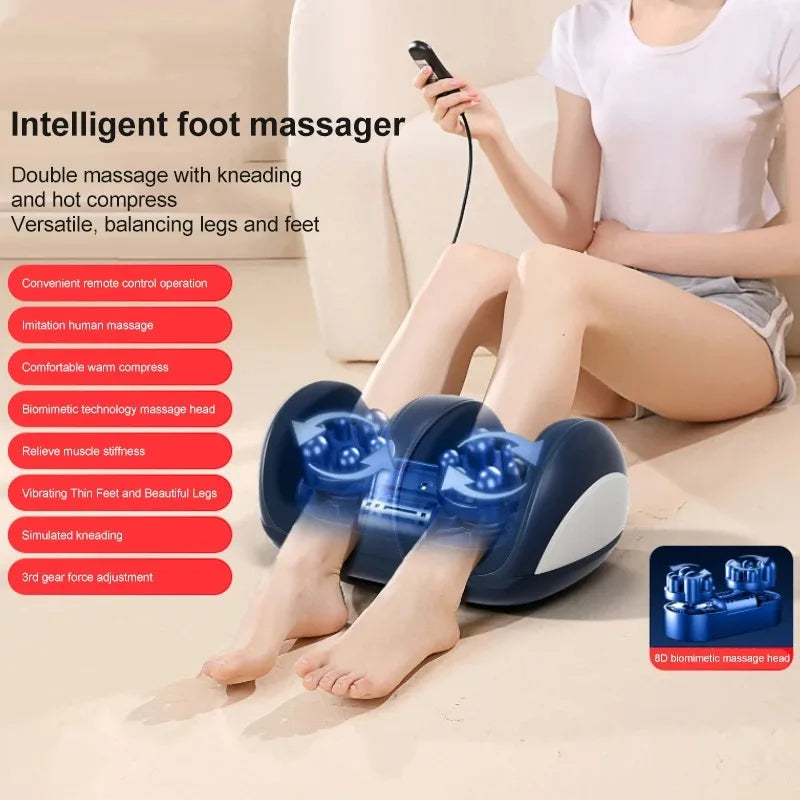 Super Big Eletric Foot Calf Massager Leg Massage Heated Roller Pressure Compresstion Relax Feet Muscle Blood Circulation Tools