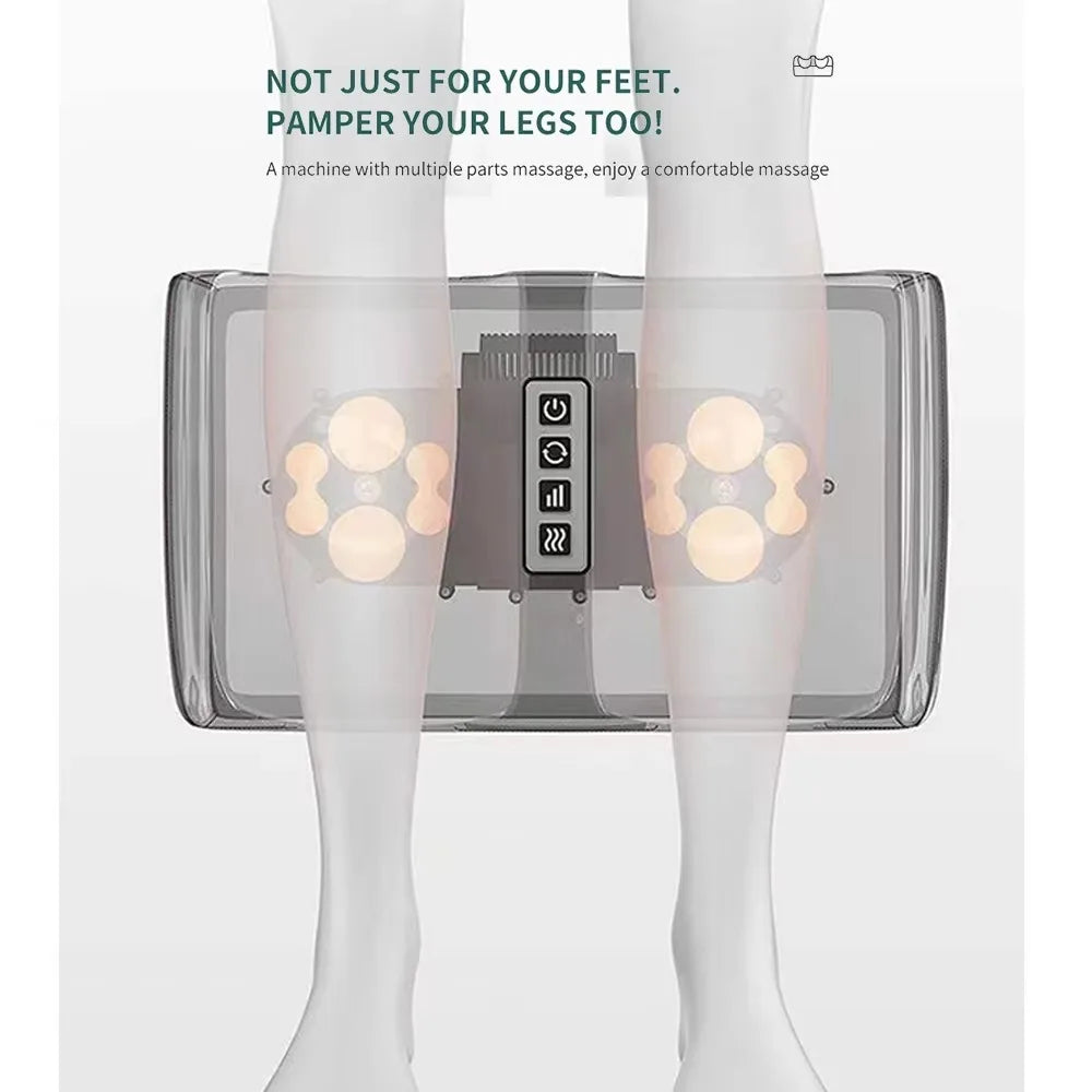 XINDU Hot Compression Electric Foot Massager Heating Therapy Shiatsu Kneading Roller Muscle Relaxation Pain Relief Foot Spa