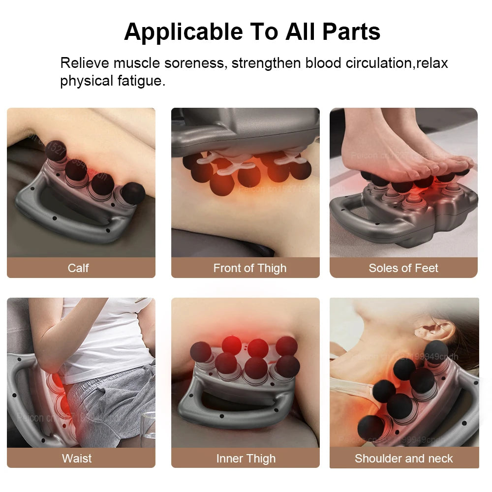 Fascia Gun Muscle Massage Gun Body Shoulder Waist Neck Leg Fascia Gun Deep Tissue Muscle Professional 16 head Massage Machine