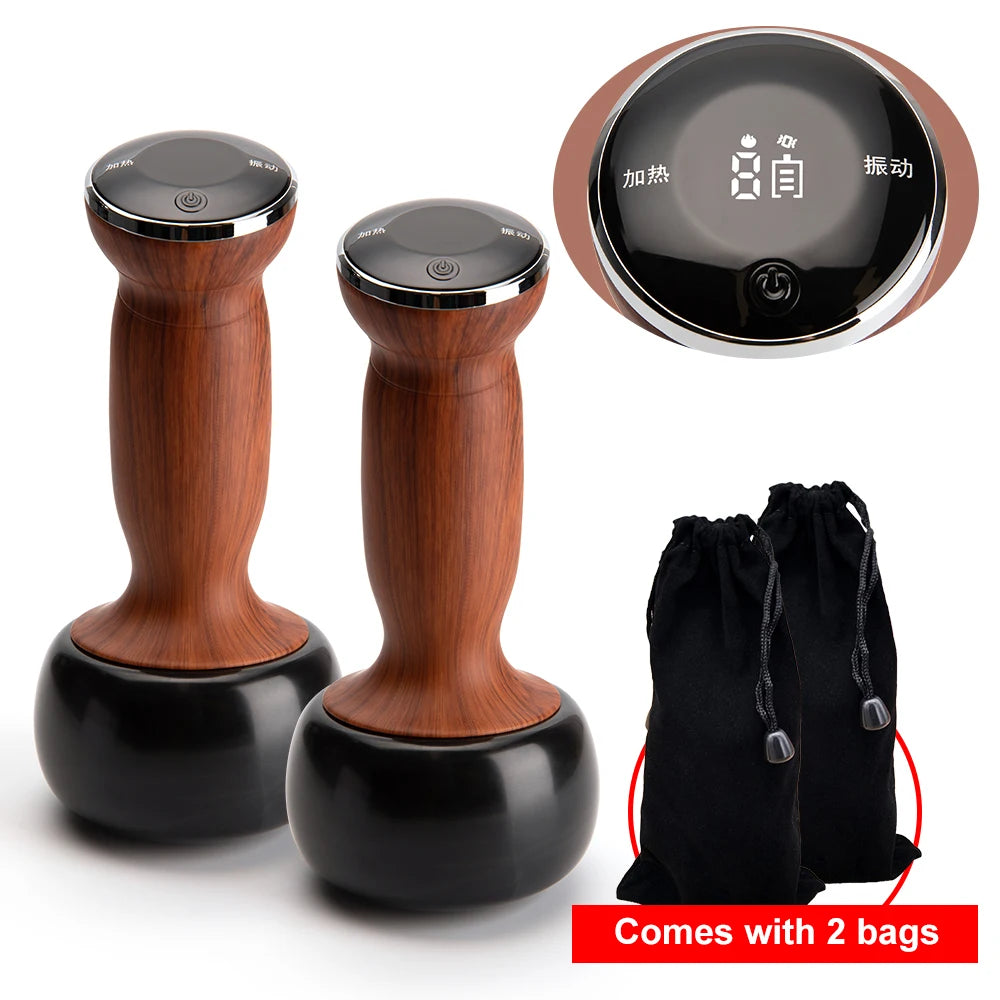 Electric Hot Stone Massager Warm Moxibustion Guasha Tool Wireless Hot Compress Body Scraping Physiotherapy Back Face Massage