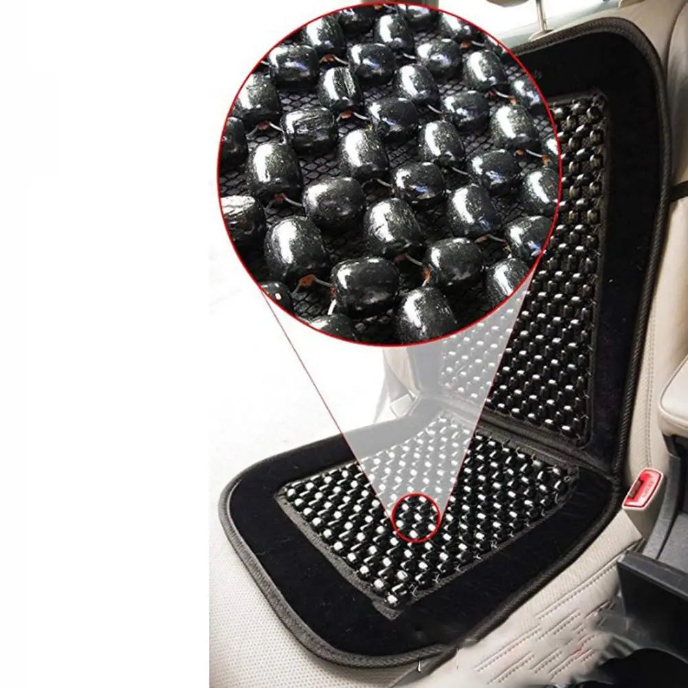 Car Seat Protector Luxury Wooden Beaded Plush Velvet Seat Cover Premium Quality Ultra Comfortable Massage Cool Car Seat Cover
