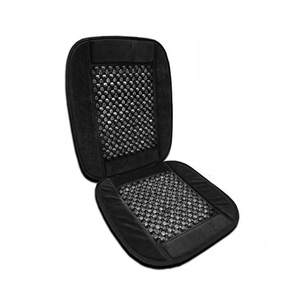 Car Seat Protector Luxury Wooden Beaded Plush Velvet Seat Cover Premium Quality Ultra Comfortable Massage Cool Car Seat Cover