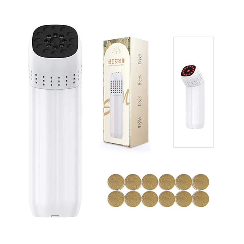 Moxibustion Scraping Massager Warm Body Massage Moxa Therapy Heating Acupressure Meridian Relieve Pain Moxibustion Instrument