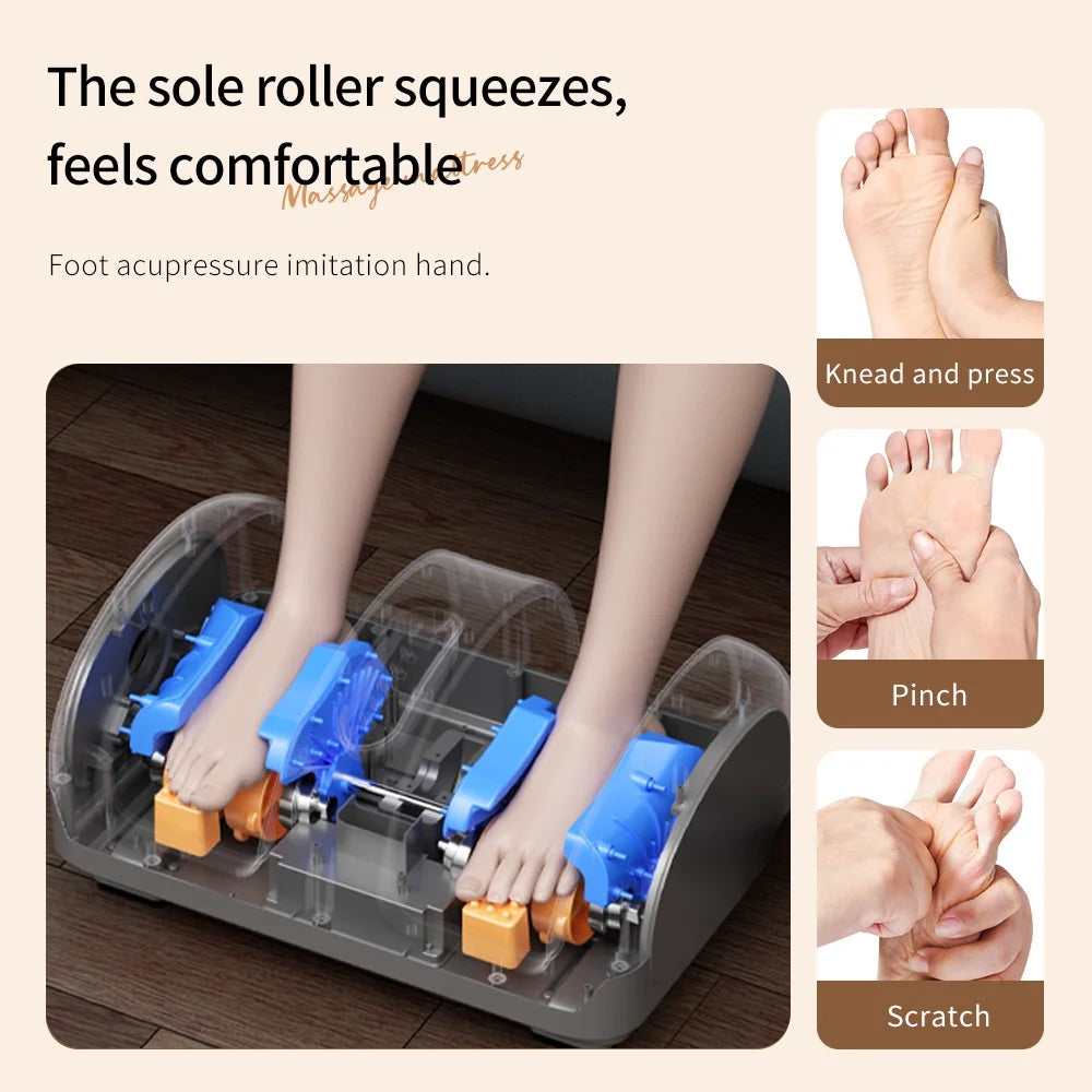 Massage Mat with Heat, Full Body Vibration Massage Pad with Shiatsu Neck& Foot Massager, for Neck, Back, Waist,mother's day gift
