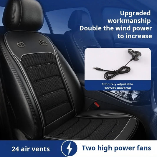 12/24v Ventilation Massage Seat Cushion Moisture Wicking Breathable Heat Dissipation And Cooling Massage Seat Mat Summer Car