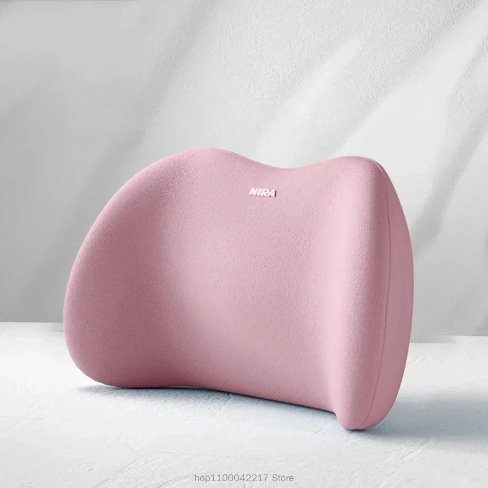 Car Seat Neck Pillow Adjustable Lumbar Support Headrest Waist lumbar Cushion Car Seat Memory Foam Car Travel Interior Accessorie