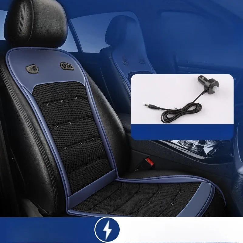 12/24v Ventilation Massage Seat Cushion Moisture Wicking Breathable Heat Dissipation And Cooling Massage Seat Mat Summer Car
