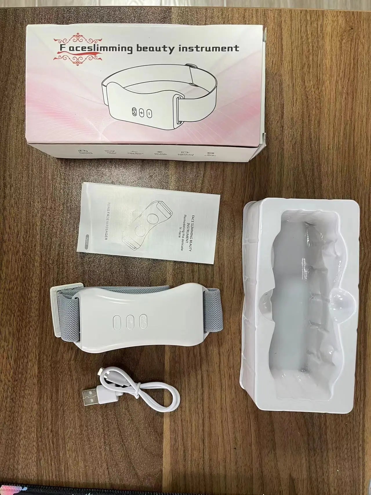 EMS Microcurrent Facial Lifting Massager Double Chin Reducer Vibration Heating Skin Tightening V Line Face Slimming Lifter Belt