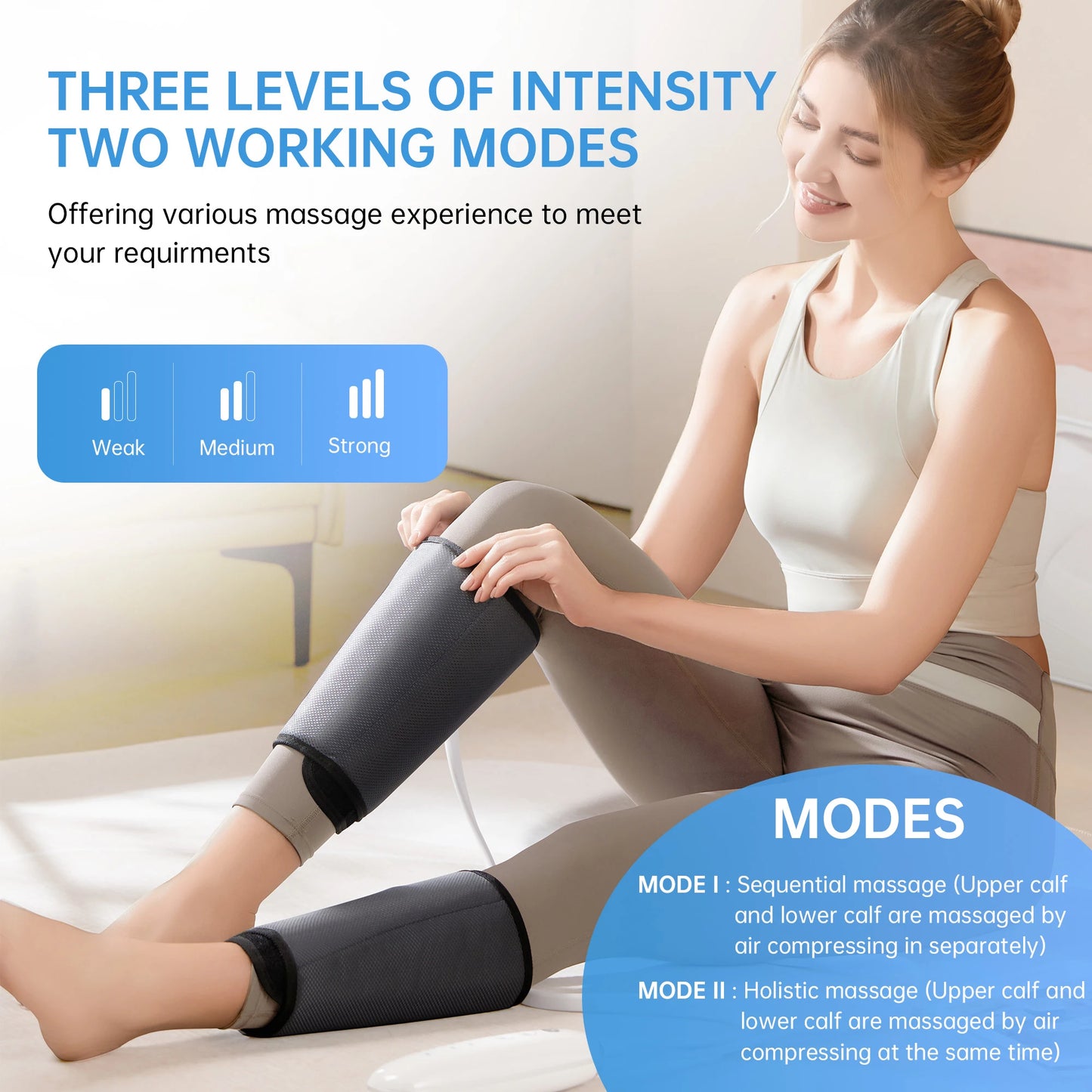 Leg Massager for Circulation Air Compression & Relax for Calf Foot & Arms with Handheld Controller 2 Modes mother's day gifts