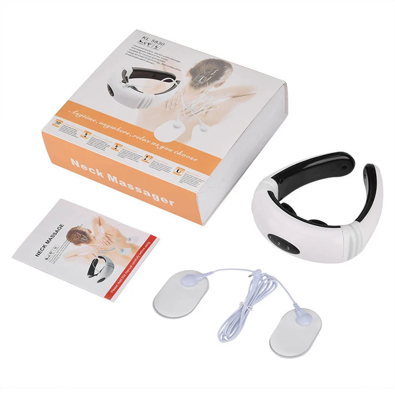 New Fashion Household Electric Pulse Shock Massage Neck Massager Products Intelligent Body Massage Tools