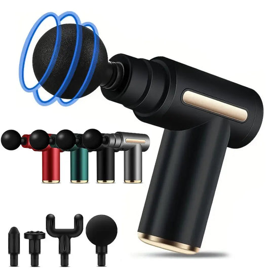 2024Portable Fascia Gun Deep Tissue Mini Massage Gun Lightweight Adjustable Speed Whole Body Massage Equipment Neck Body Massage