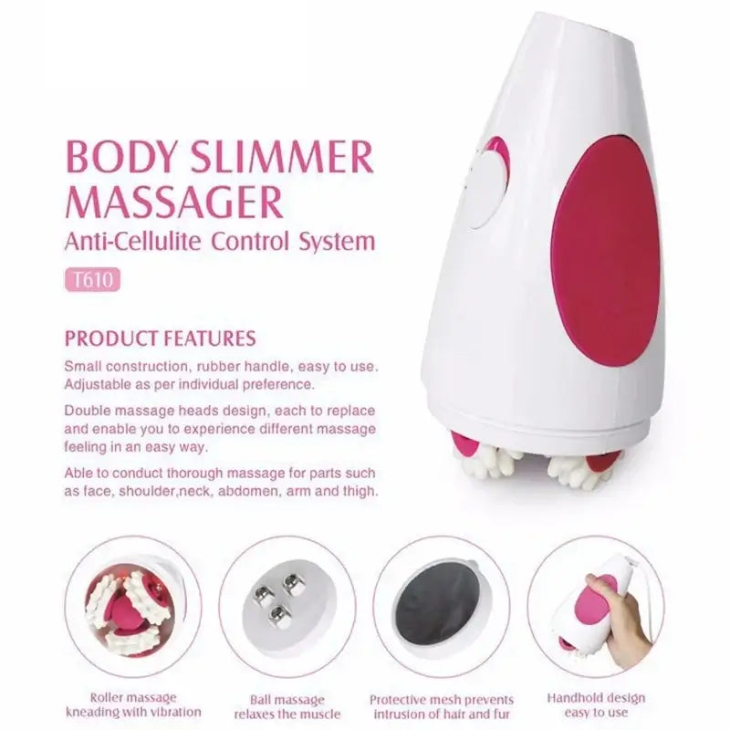 Anti-cellulite body slimmer massager with adjustable features for targeted muscle relaxation and slimming.