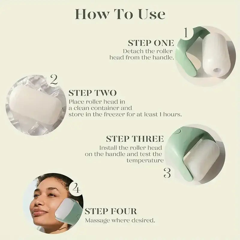 Ice Roller Massager for Face Lifting and Skin Tightening Multi-Body Stress Relief Massage Tool for Women Beauty and Skin Care