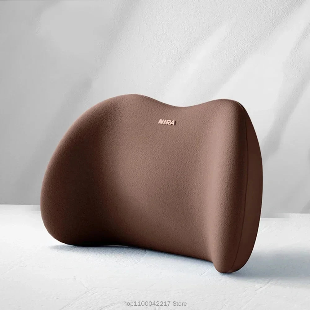 Car Seat Neck Pillow Adjustable Lumbar Support Headrest Waist lumbar Cushion Car Seat Memory Foam Car Travel Interior Accessorie