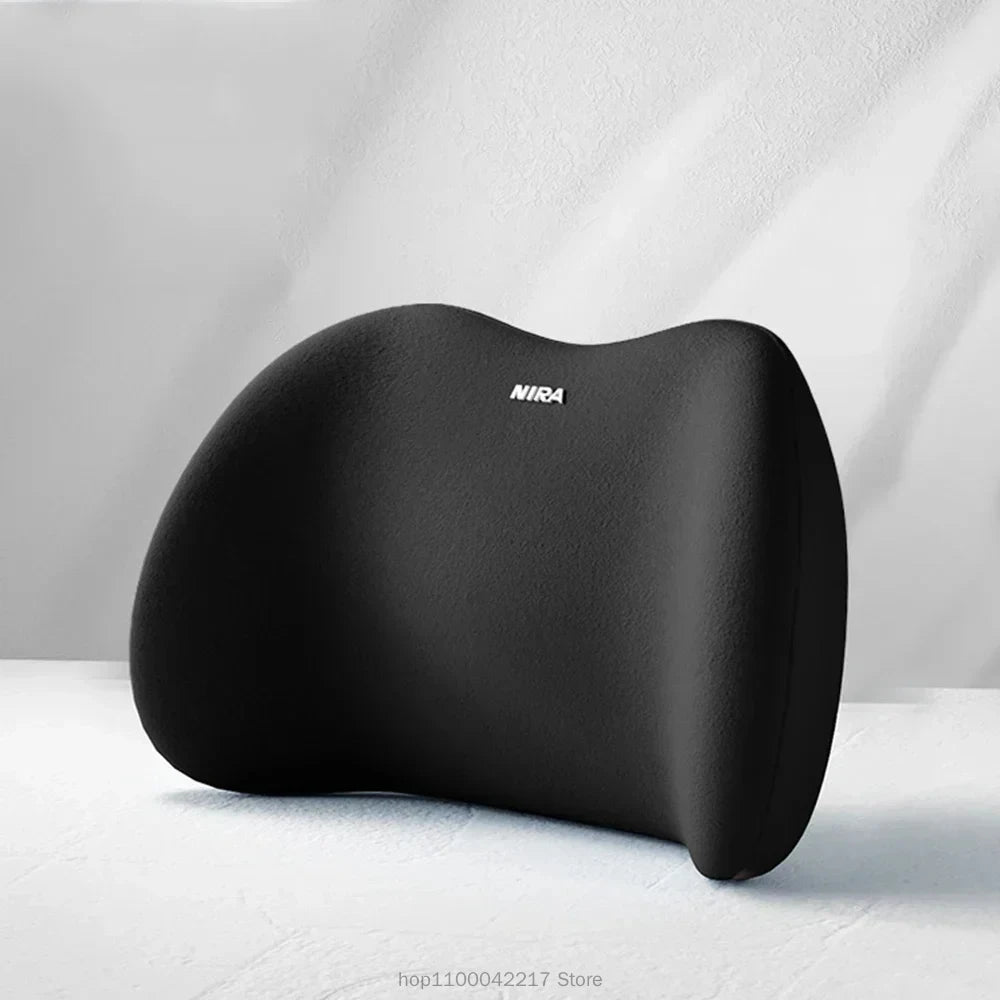 Car Seat Neck Pillow Adjustable Lumbar Support Headrest Waist lumbar Cushion Car Seat Memory Foam Car Travel Interior Accessorie