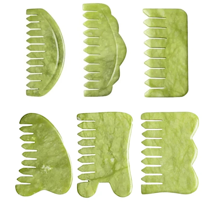 Natural Jade Stone Gua Sha Board SPA Acupuncture Gouache Scraper Massager Skin Beauty Facial Lifting Care Scraping Massage Tools